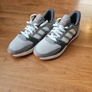 Adidas Run 90S Mens 9.5 Shoes Gray teal athletic Sneakers